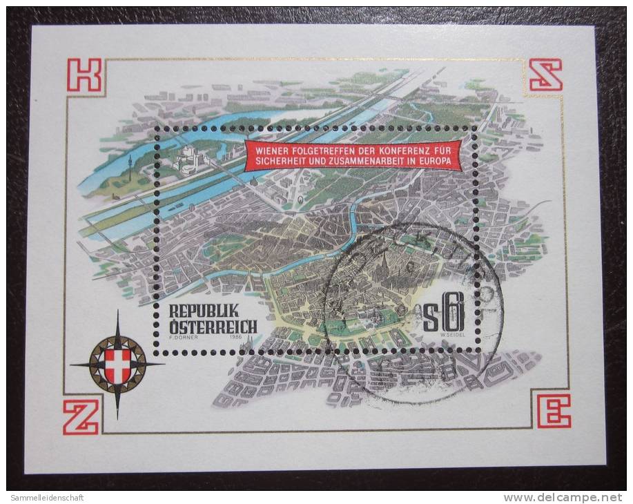 Briefmarken Österreich KSZE 1986 Block Kleinbogen - Blocks & Kleinbögen