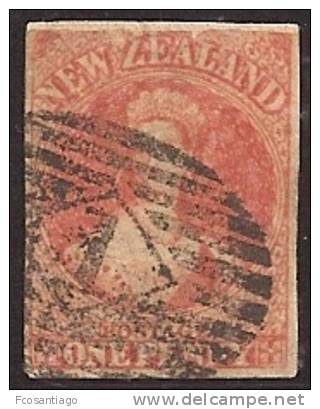 NUEVA ZELANDA 1858/59 - Yvert #8 - VFU - Usados