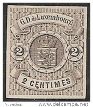 LUXEMBURGO 1859/63 - Yvert #4 - Mint No Gum (*) - 1859-1880 Armarios