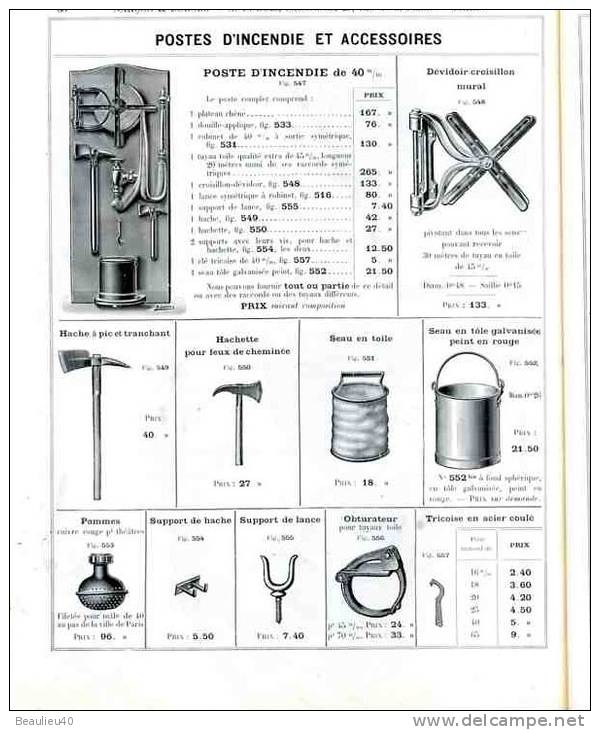 MANUFACTURE DE ROBINETTERIE     NARCON ET DUBOIS Éç RUE DE LA PLAINE À PARIS       ALBUM GÉNÉRAL DE 1923 - Supplies And Equipment
