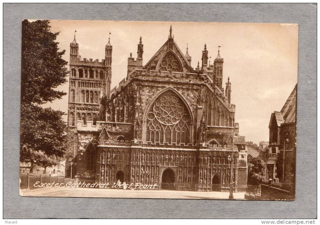 38921      Regno  Unito,     Exeter  Cathedral  -  West  Front,  NV - Exeter