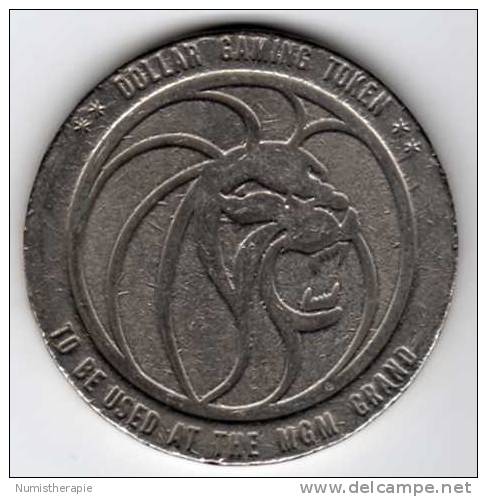 Slot Machine Gaming Token : MGM Grand Casino Las Vegas $1 An 1981 - Casino