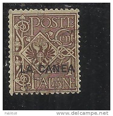 LA CANEA 1905 ITALY OVERPRINTED SOPRASTAMPATO D´ITALIA  1 CENT. TIMBRATO USED - La Canea