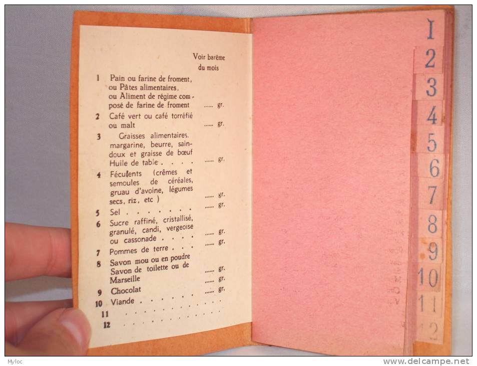 Carnet Pour Timbres De Ravitaillement Et Barême Du Nouveau Cours Du Mark. 12 Pages. 2 Scans. - Collections