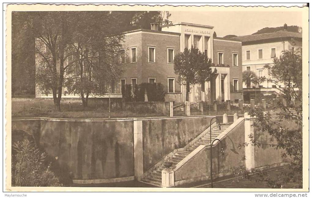 Roma Academia Belgica Photo Carte 1960  ('valle Giulia - Enseñanza, Escuelas Y Universidades