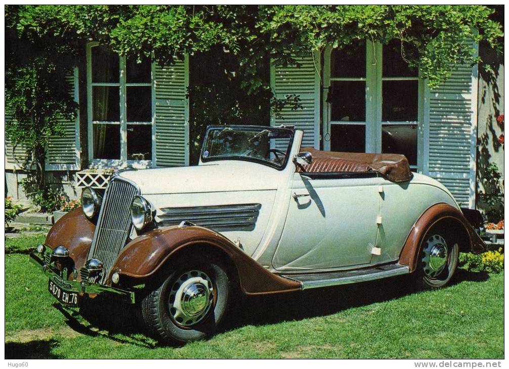 Roadster - Prima 4 Renault 1934 - Moteur 75-11CV- 4cylindres - Edit:  Artaud - Voitures De Tourisme