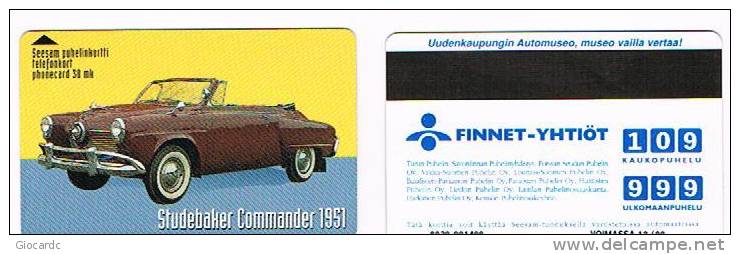 FINLANDIA (FINLAND) - FINNET (MAGNETIC) -  STUDEBAKER COMMANDER 1951  CODE 8030 EXP.12.00 (TIR.6000)  - USED - RIF. 3938 - Automobili