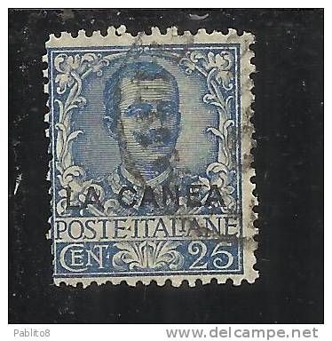 LA CANEA 1905 ITALY OVERPRINTED SOPRASTAMPATO D´ITALIA  25 CENT. TIMBRATO USED - La Canea