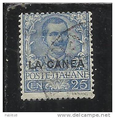 LA CANEA 1905 ITALY OVERPRINTED SOPRASTAMPATO D´ITALIA  25 CENT. TIMBRATO USED - La Canea