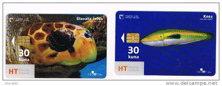 CROAZIA (CROATIA) - CHIP  - HT 2003 CROATIA'S UNDERSEA LIFE: LOT OF 2 OF THE SET     - USED - RIF. 6765 - Croazia