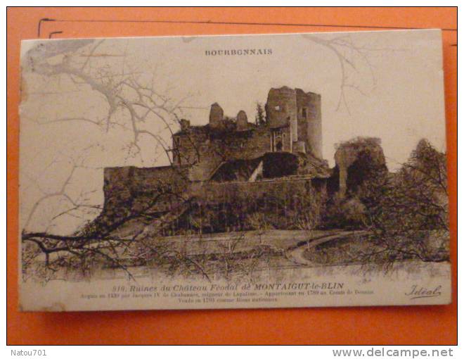 V9-03-allier--ruines Du Chateau Feodal De Montaigut Le Blin- - Other & Unclassified