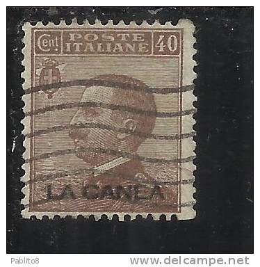 LA CANEA 1907 - 1912  ITALY OVERPRINTED SOPRASTAMPATO D´ ITALIA CENT. 40 USED TIMBRATO - La Canea