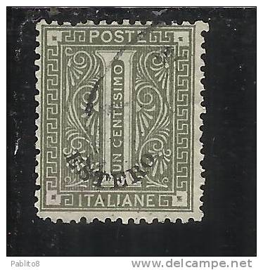 LEVANTE EMISSIONI GENERALI 1874 ITALY OVERPRINTED SOPRASTAMPATO D´ ITALIA 1 CENT.  USED TIMBRATO - Algemene Uitgaven