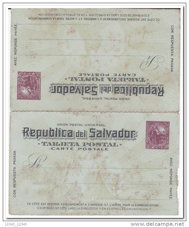 El Salvador 1894 Postcard - El Salvador