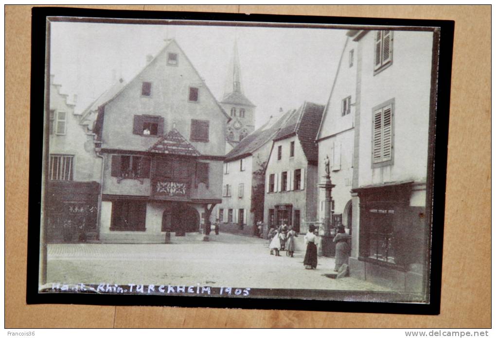 Grande Photographie De Turckheim En 1905 Reproduite Dans Les Années 80 Au Format 18 X 13 Cm - Lieux