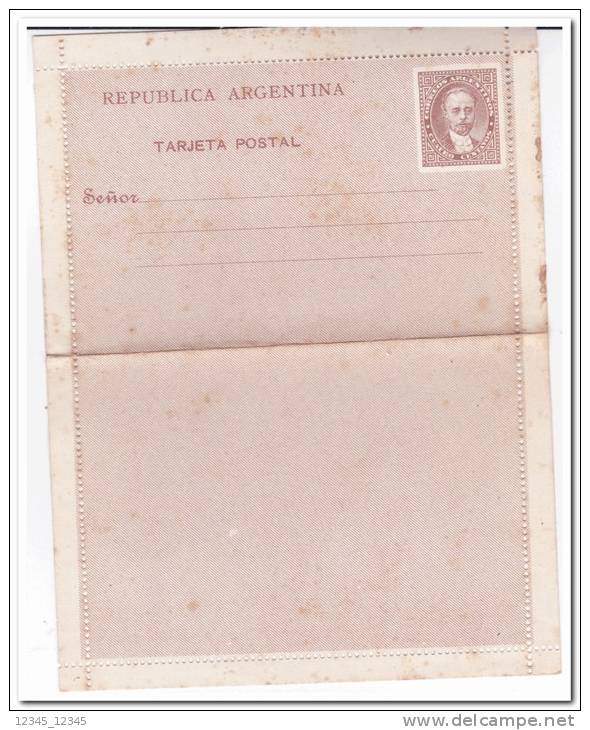 Argentinië Postcard Dark Brown - Enteros Postales