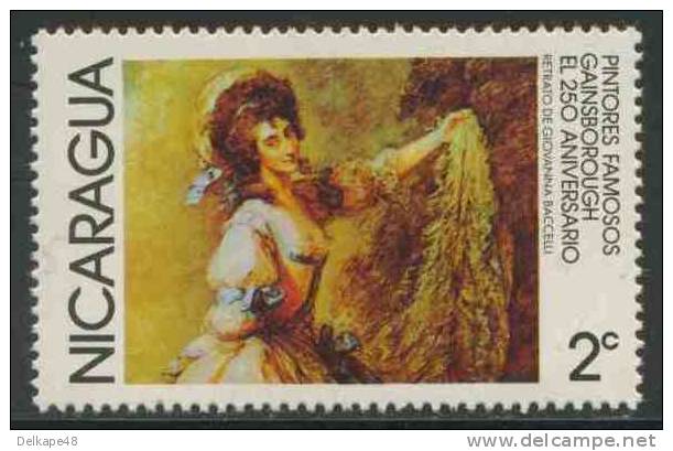Nicaragua 1978 Mi 2009 ** “Giovanna Bacelli” Painting By Th. Gainsborough (1727-1788) - Andere & Zonder Classificatie