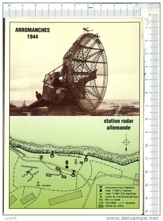 DEBARQUEMENT EN NORMANDIE  - ARROMANCHES  -   2  Vues  -   Station Radar Allemande - - Guerre 1939-45