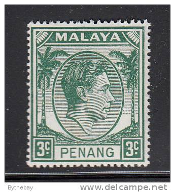 Penang MNH Scott #5 3c King George VI - Penang