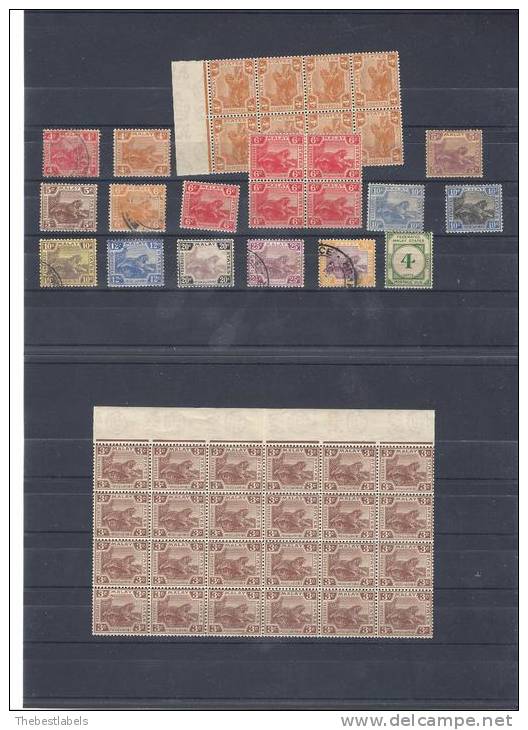 MALAYSIA  1900  TO  1922 STAMPS LOT VHCV - Federated Malay States