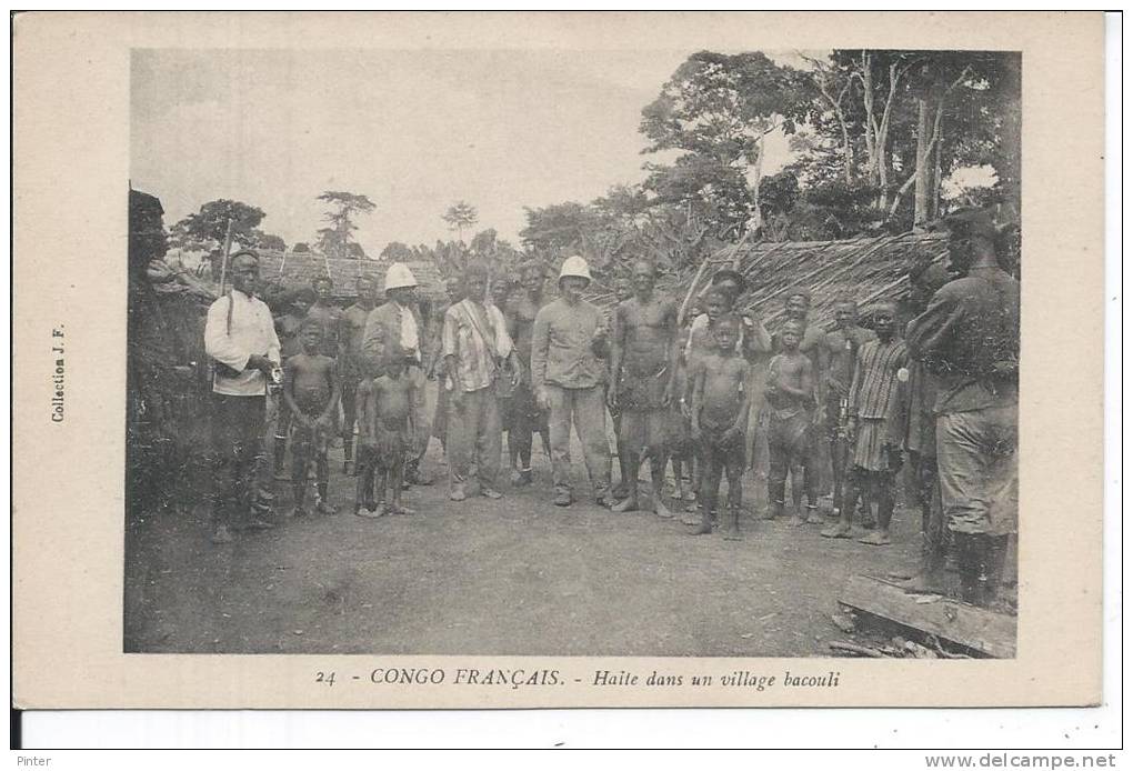 CONGO FRANCAIS - Halte Dans Un Village Bacouli - Congo Français