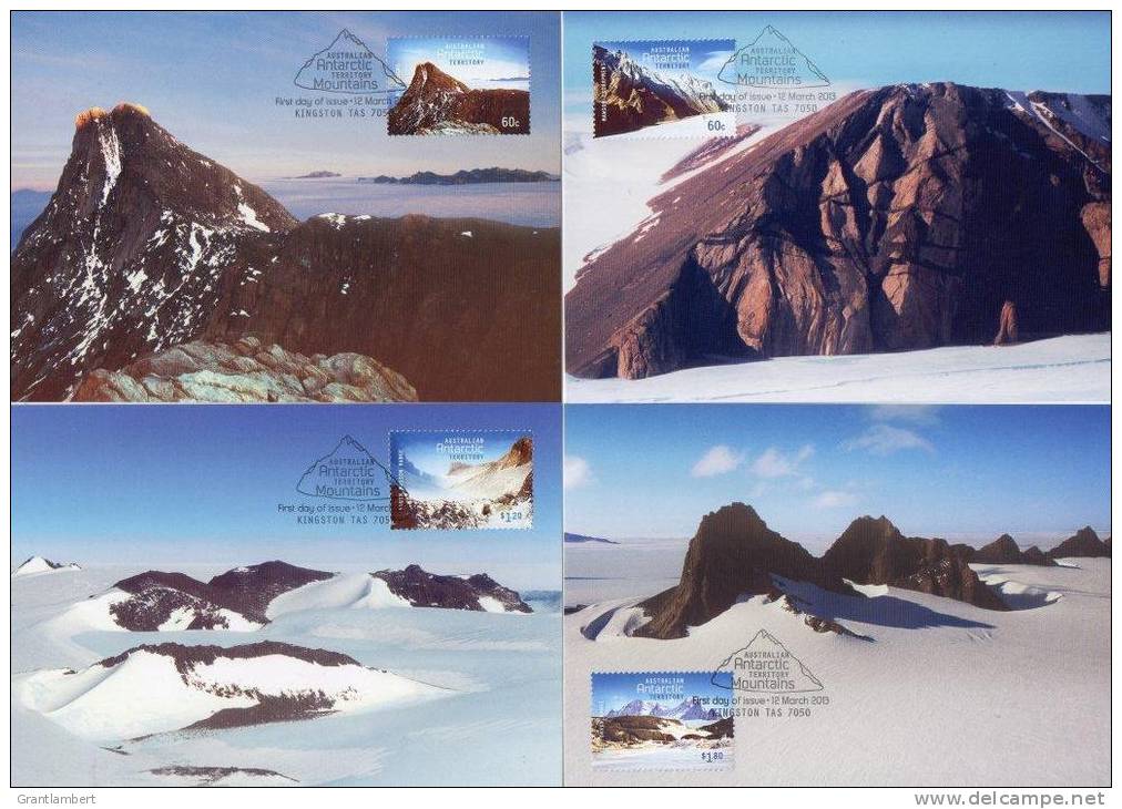 AAT 2013 Mountains Set Of 4 Maximum Cards - Cartoline Maximum