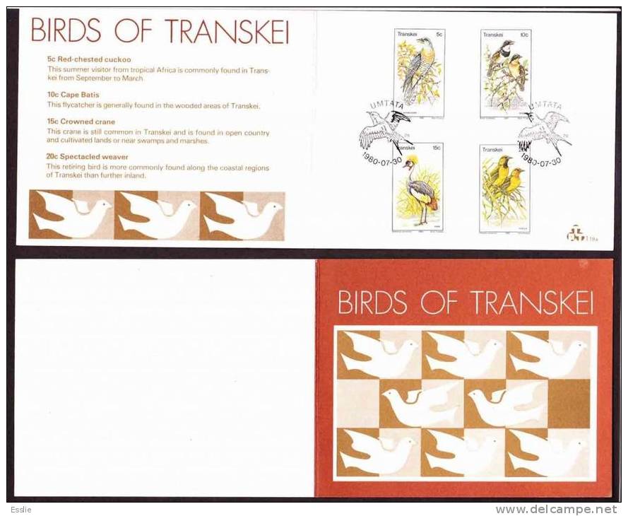 Transkei - 1980 - Birds - Single Collectors Sheet - Coucous, Touracos