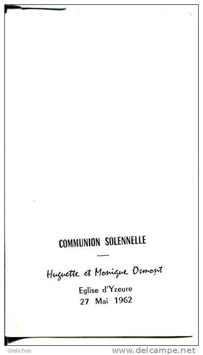 Communion Solennelle Huguette Et Monique OSMONT - Comunioni