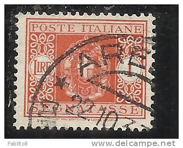 ITALY KINGDOM ITALIA REGNO 1934 SEGNATASSE FASCI LIRE 1 USED - Taxe