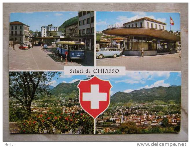CH - Chiasso - Confine Italo-Svizzero    Automobile Auto Car Autobus  D104613 - Chiasso