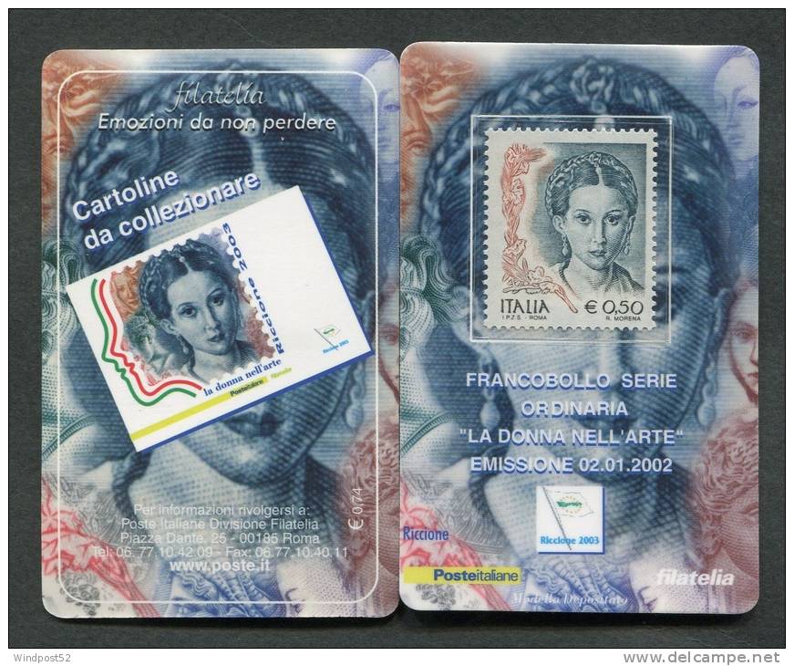 ITALIA TESSERA FILATELICA 2003 - MANIFESTAZIONE FILATELICA - RICCIONE - 038 - Philatelic Cards