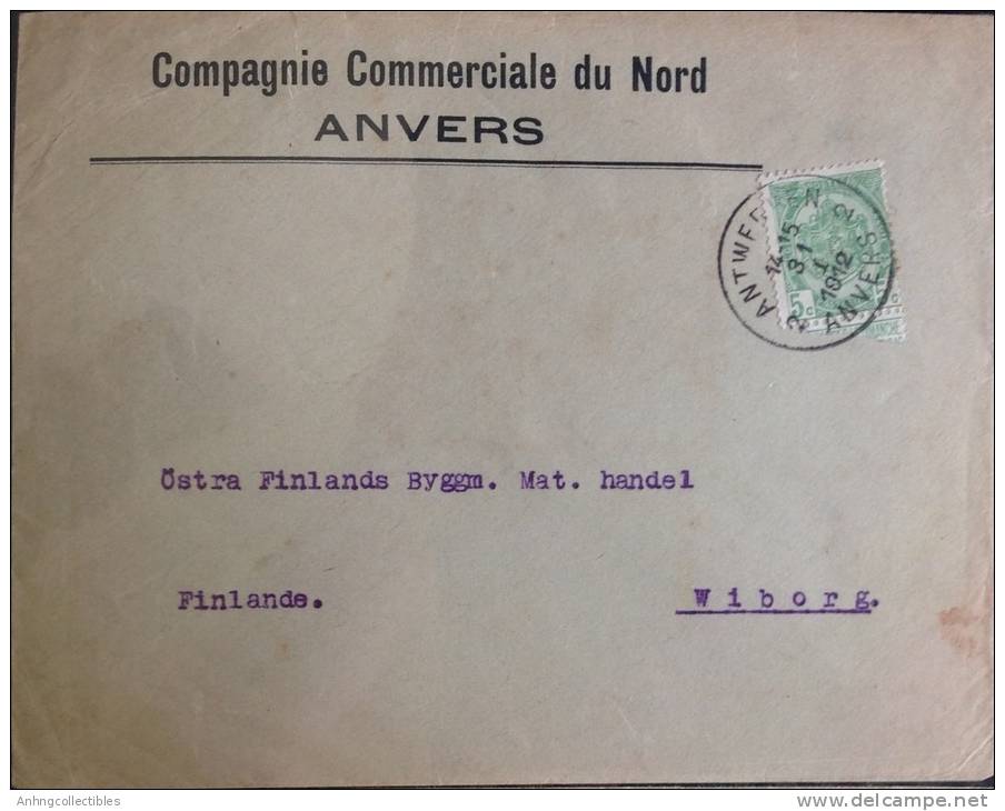 Finland Cover With 1912 Postmark - Cartas & Documentos