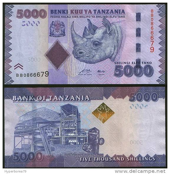 Tanzania P 43 - 5000 5.000 Shilingi Shillings 2010 2011 - UNC - Tanzania