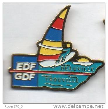 EDF GDF Deauville Trouville , Avec Planche à Voile , Surf - EDF GDF