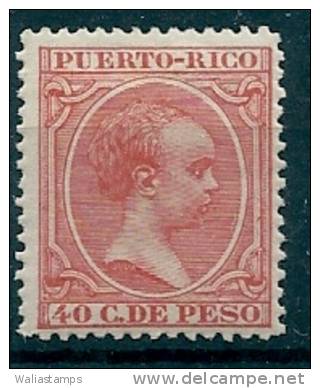 Puerto Rico 1890 40c. Orange  SG 93 EDIFIL 40 MM* - Puerto Rico