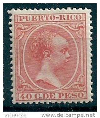 Puerto Rico 1890 40c. Orange  SG 93 EDIFIL 40 MM* - Puerto Rico