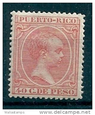 Puerto Rico 1890 40c. Orange  SG 93 EDIFIL 40 MM* - Puerto Rico