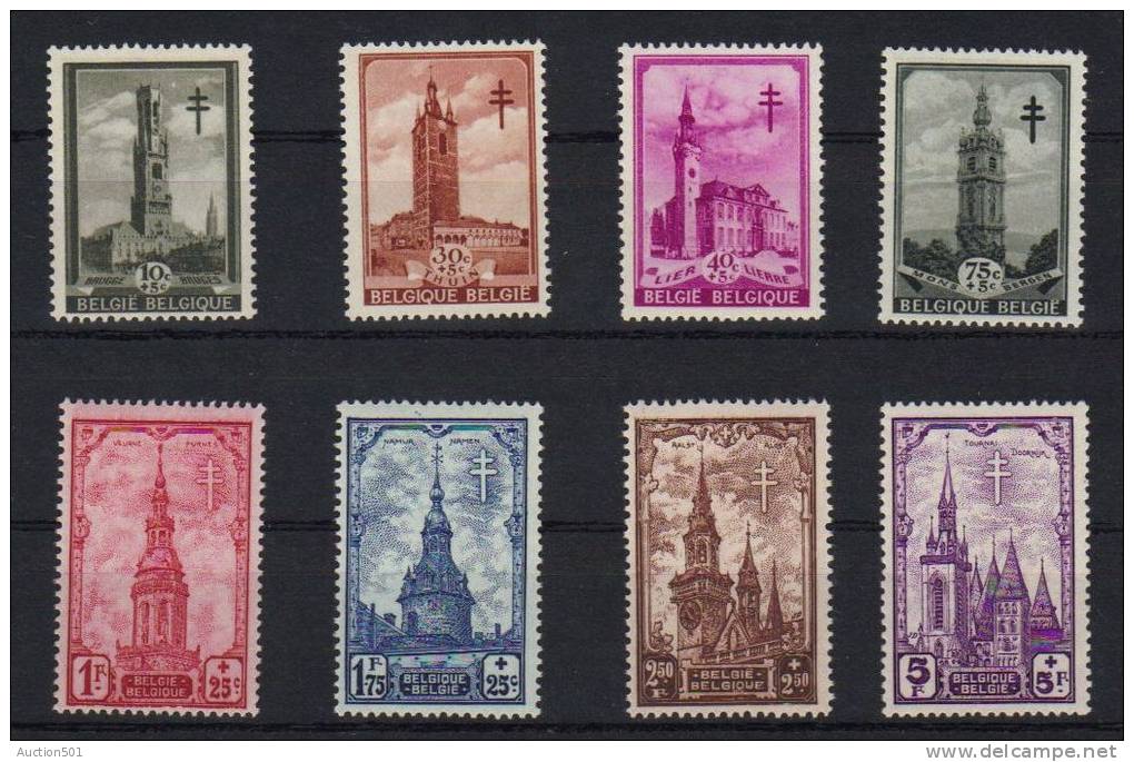 519 / 526 ** Postfris Neufs MNH - Belgique - Belgie 1939 - Belforten - Les Beffrois - T7151g - Neufs