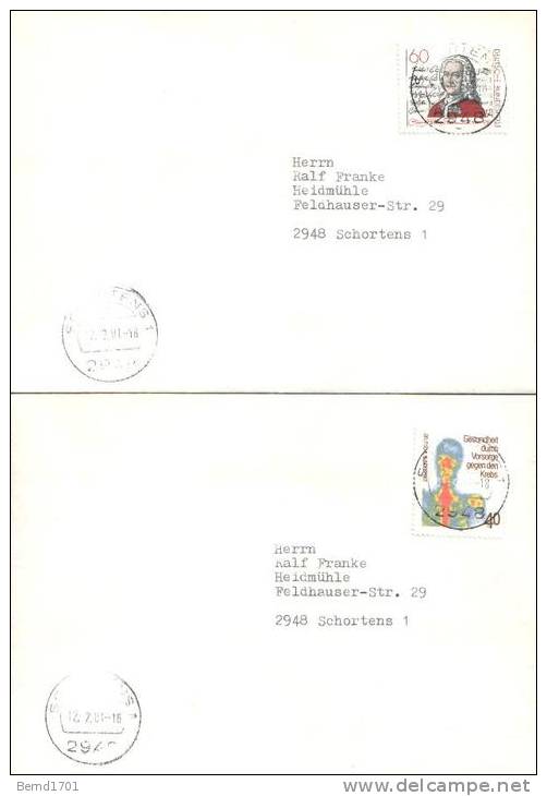 Germany - 1981 # 10 Versch. FDC / 10 Different FDC (b369)- - 1981-1990