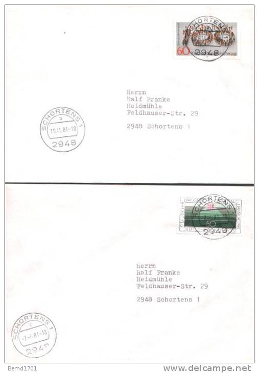 Germany - 1981 # 10 Versch. FDC / 10 Different FDC (b369)- - 1981-1990