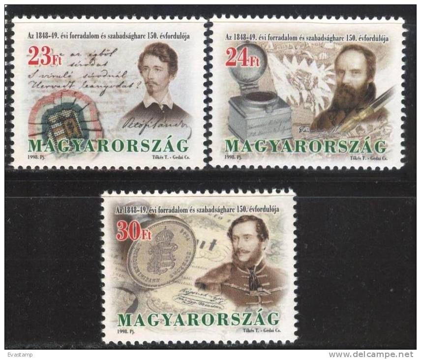 HUNGARY - 1998. Revolution Of 1848/49 And War Of Independence MNH!! Mi 4485-4487. - Unused Stamps