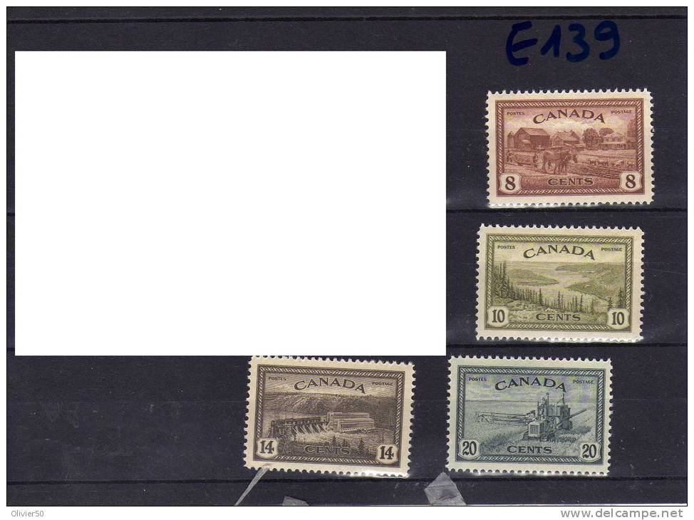 Canada (1946)  -"Retour  A La Paix" Neufs* - Unused Stamps