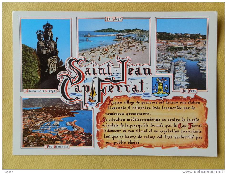 Dep 06 , Cpm  ST JEAN CAP FERRAT , Multivues , Souvenir , 7/260 (69) - Saint-Jean-Cap-Ferrat