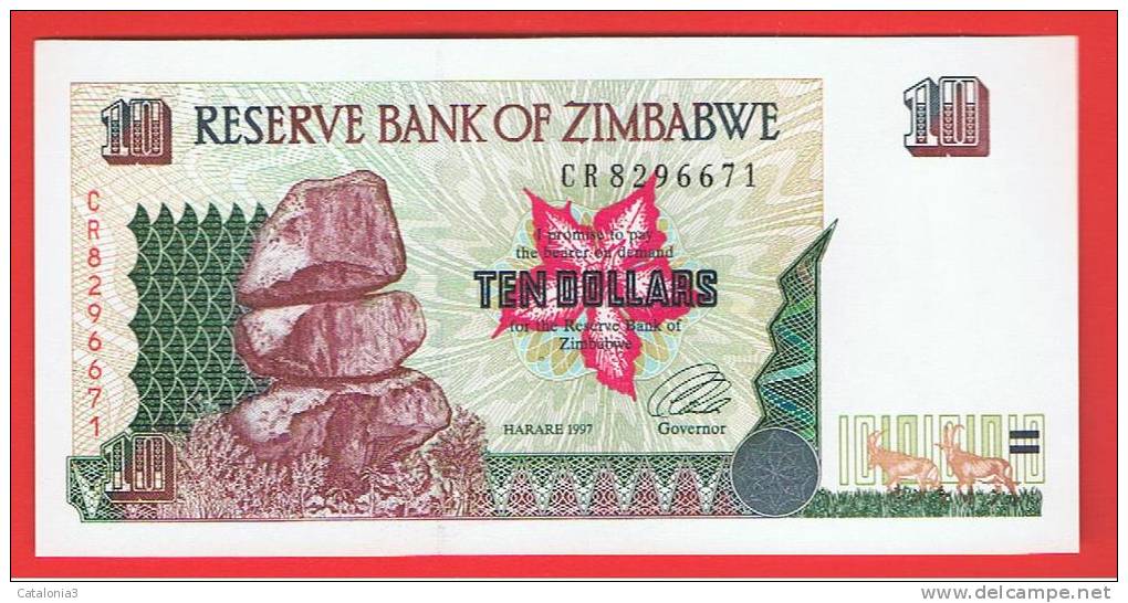 ZIMBABWE - 10  Dolar  1997 SC  P-7 - Zimbabwe