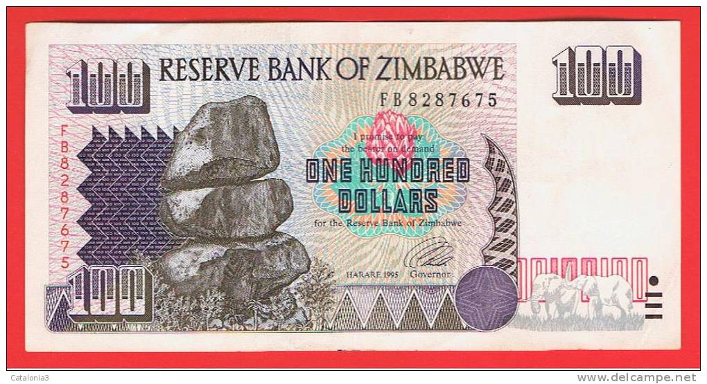 ZIMBABWE - 100  Dolar  1995 SC-  P-9 - Zimbabwe