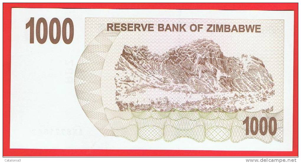 ZIMBABWE -  1000  Dolar  2006 SC  P-44 - Simbabwe