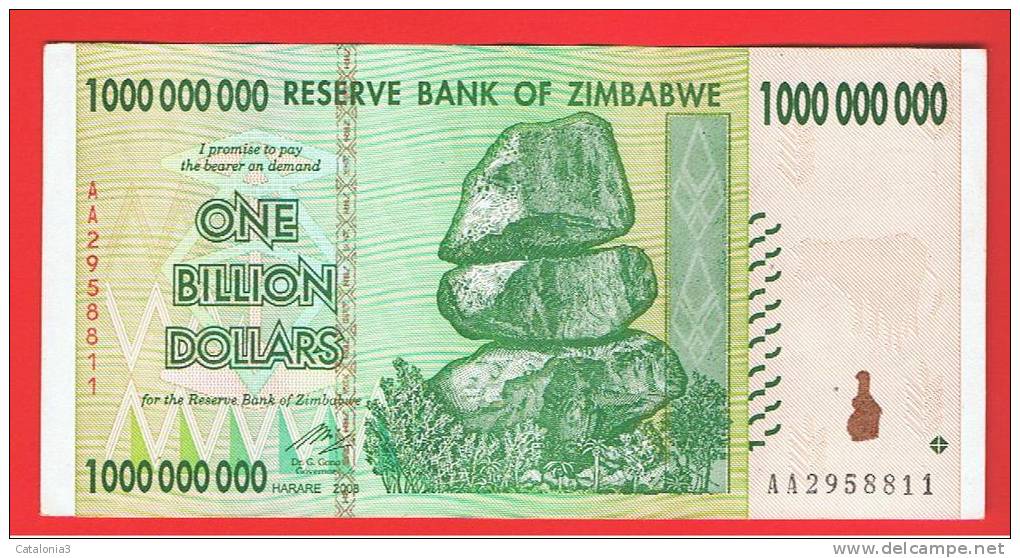 ZIMBABWE -  1.000.000.000 Dolar 2008 SC-  P-83 - Zimbabwe