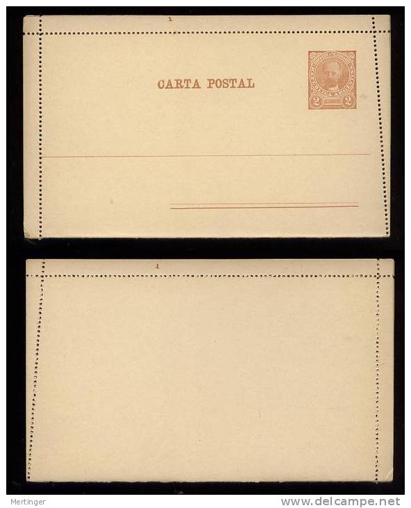 Argentina Ca 1890 Lettercard Stationery Perforation Error Thick Paper - Cartas & Documentos