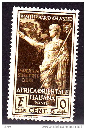 AFRICA ORIENTALE ITALIANA Bimillenario Della Nascita Di Augusto Cent. 5 NUOVO MNH** - Italienisch Ost-Afrika