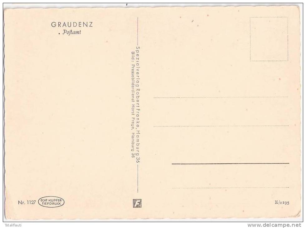 Graudenz Postamt Belebt Radfahrer Ungelaufen Grudzi&#261;dz - Westpreussen
